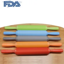 FDA пищевой антипригарный Регулируемый силиконовый Скалка торт Тесто Ролик оборудование для выпечки инструмент