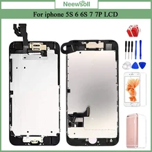 Полный ЖК-дисплей или экран в сборе для iphone 5S 6S 7 7P или для iphone 6 с кнопкой Home и фронтальной камерой