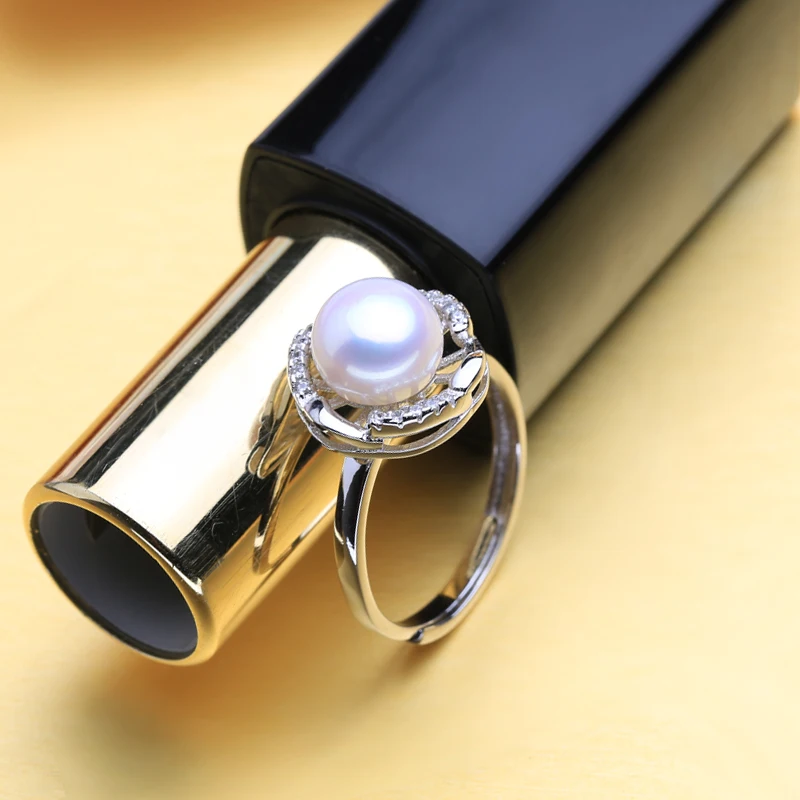 FENASY жемчужные ювелирные кольца из натурального жемчуга настоящий жемчуг кольцо из стерлингового серебра 925 богемный цветок хороший подарок для женщин