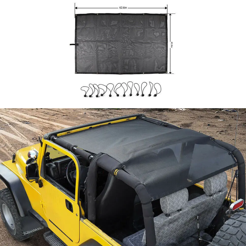 1997 2006 для Jeep Wrangler TJ сетчатый тент Топ Солнцезащитный УФ защитный аксессуар|Навесы