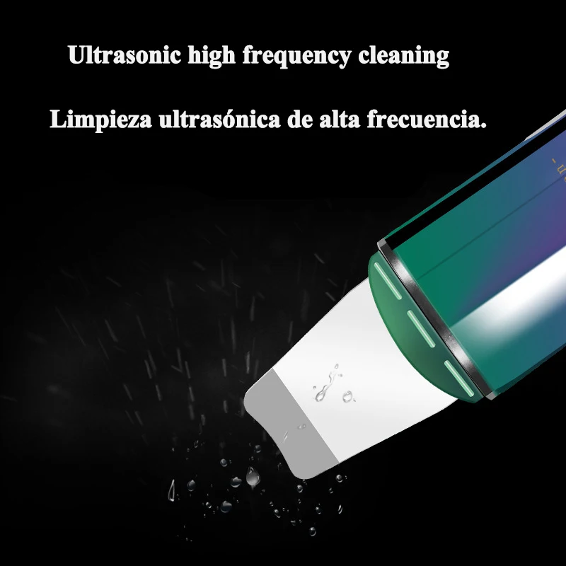 SKIN Ultrasonic Scrubber Deep Face Cleaning Skin Massager Vibration Face Skin Care Peeling Blackhead Acne Removal Galvanic Spa
