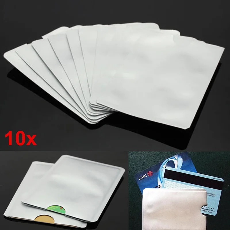

10pcs Credit Card Protector Secure Sleeves RFID Blocking ID Holder Foil Shield WML99