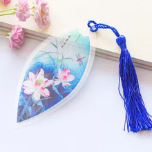 2 шт. в китайском стиле, закладки с кисточками, милые листья, вены, натуральные коллекционные вещи, канцелярские принадлежности, закладки для чтения, школьные офисные принадлежности