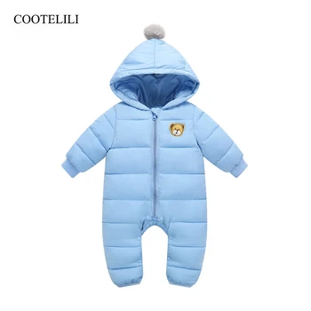 

COOTELILI Cotton Newborn Baby Boy Clothes Children Winter Rompers Baby Jumpsuit Baby Products Warm Girls Infant Clothing 66-90cm