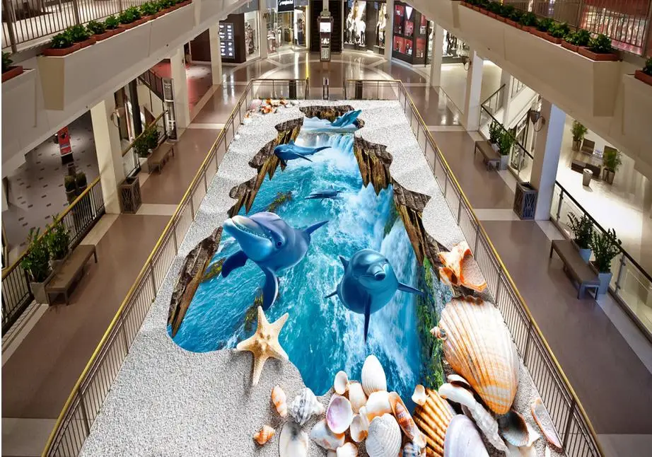 3d photo wallpaper customize 3d floor tiles Dolphin Falls wallpapers