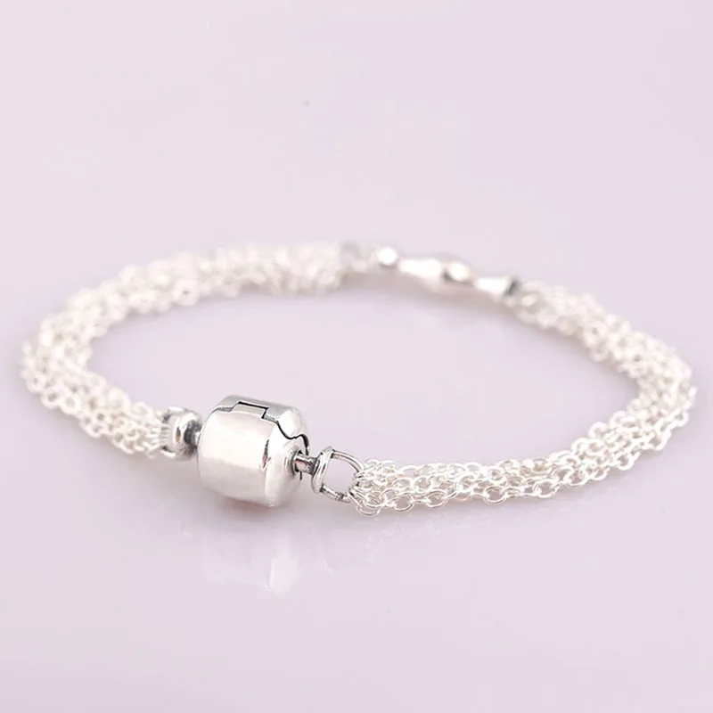 

Authentic 925 Sterling Silver Clasp Bracelet Women Fit Eurpeon Jewelry DIY