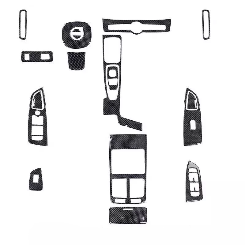 

Car styling Accessories for Volvo S90 Car Gear Panel Air outlet Window Control Panel Carbon fiber interior decorative stickers