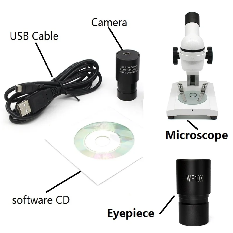 20X 40X Digital Microscope Monocular Dissecting Stereo Microscope 20X or 40X UP-right Image with 2.0MP or 5.0MP USB Camera