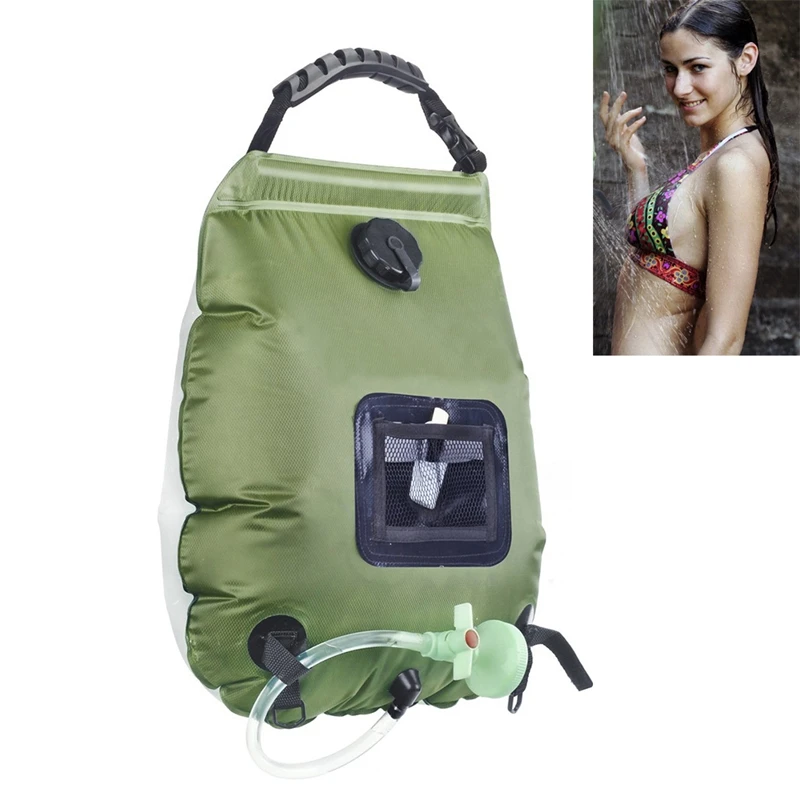 

20L Outdoor Camping Shower Water Bag Camping Mountaineering Solar Shower Bag Portable Outdoor Bath Water Storage Bag Non-Toxic
