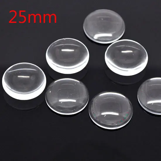 Direct Selling 10 Piece Clear Round Cabochon Glass Dome Tile Seals 25mm