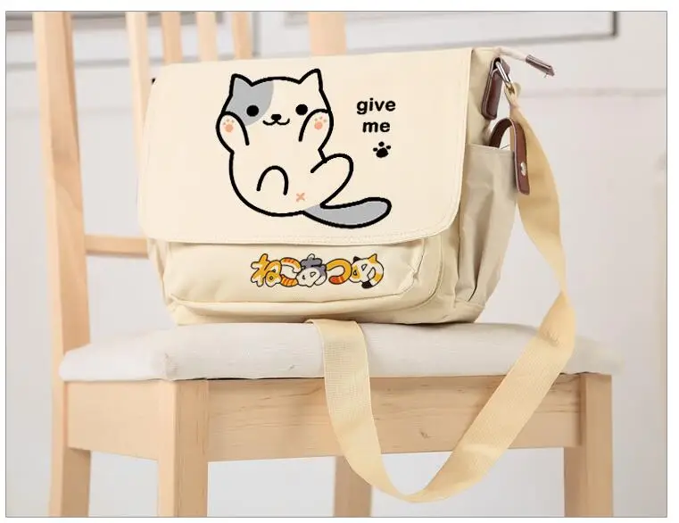 

Japan Anime Neko Atsume Casual Cat Oxford Student Schoolbags Super quality for birthday gift