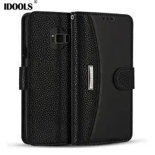

IDOOLS Case For Samsung Galaxy S9 Vintage PU Leather Wallet Cover Phone Bags Cases For Samsung S9 SM-S9 5.77 inch Shell Coque