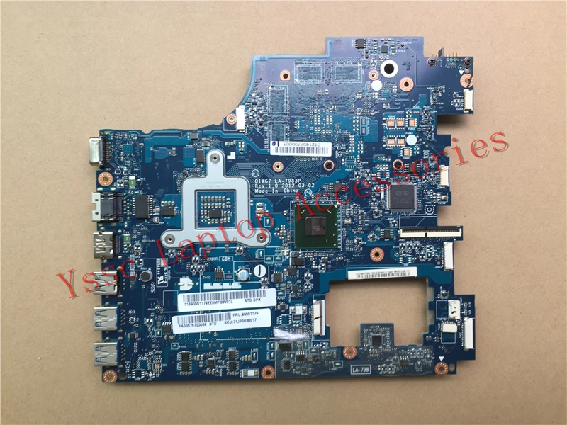 

New New QIWG7 LA-7983P motherboard For Lenovo G780 laptop motherboard PGA989 DDR3 Warranty:90 Days