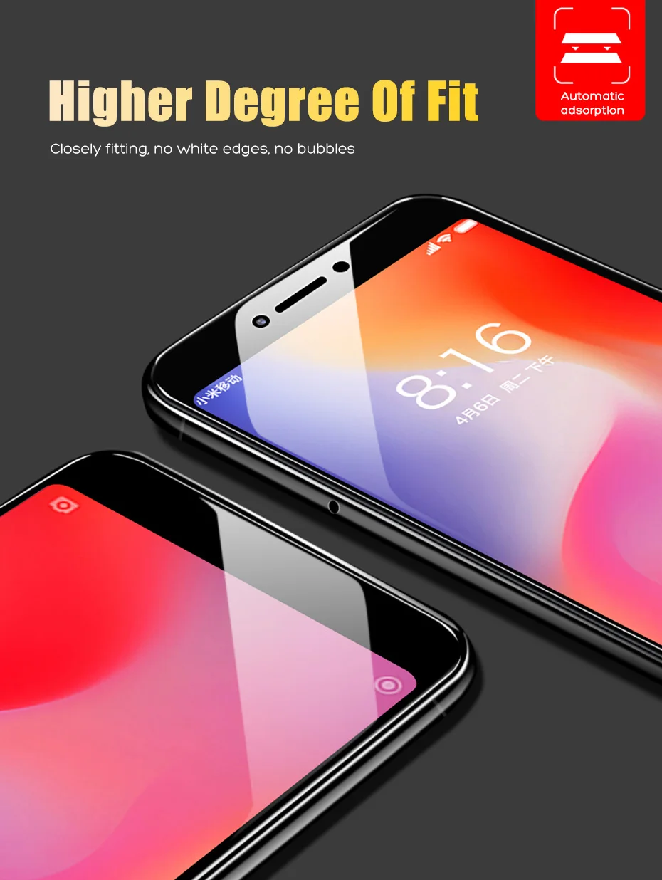MOUSEMI Glass For Xiaomi Redmi 6A 4x Note 6 Pro Ultra Thin Film Protective Glass For Xiaomi Redmi 6A, For Xiaomi Redmi 6A Glass (2)