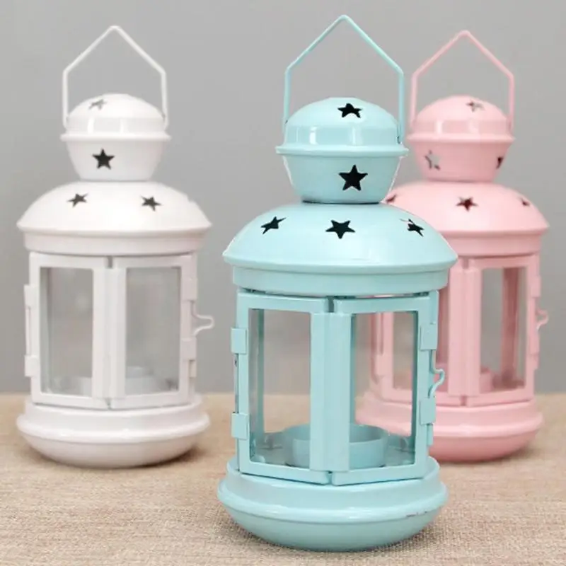 Moroccan Decor Lanterns Iron Europe Style Candlestick Candle Holder