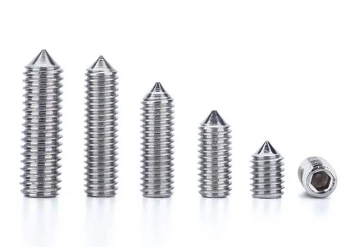 10pcs M5 stainless steel 304 tip set screws no head screw machine bolts Hexagon socket head bolt 5-16mm length