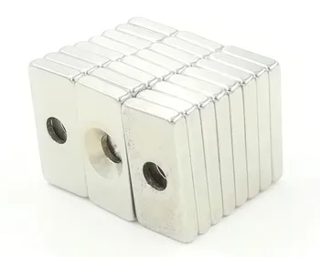 

500pcs 20x10x3 Super Strong Countersunk Block Rare Earth Neodymium Magnets 20 x 10 x 3 mm Hole:4mm Free Shipping 20*10*3-4