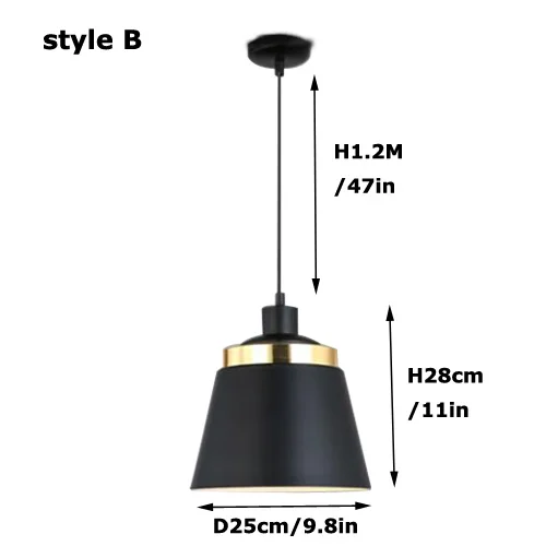 Modern Metal Pendant Light ABC Indoor Lighting Fixture Black White Gold Pendant Lamp Contemporary Hanging Edison Pendant Light Restaurant Dining Room Light (18)