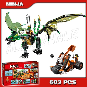 

603pcs Ninja The Green NRG Dragon Sky Pirates Catapult Tower 10526 Building Blocks Bricks Gits Kids Toys Compatible with Lago