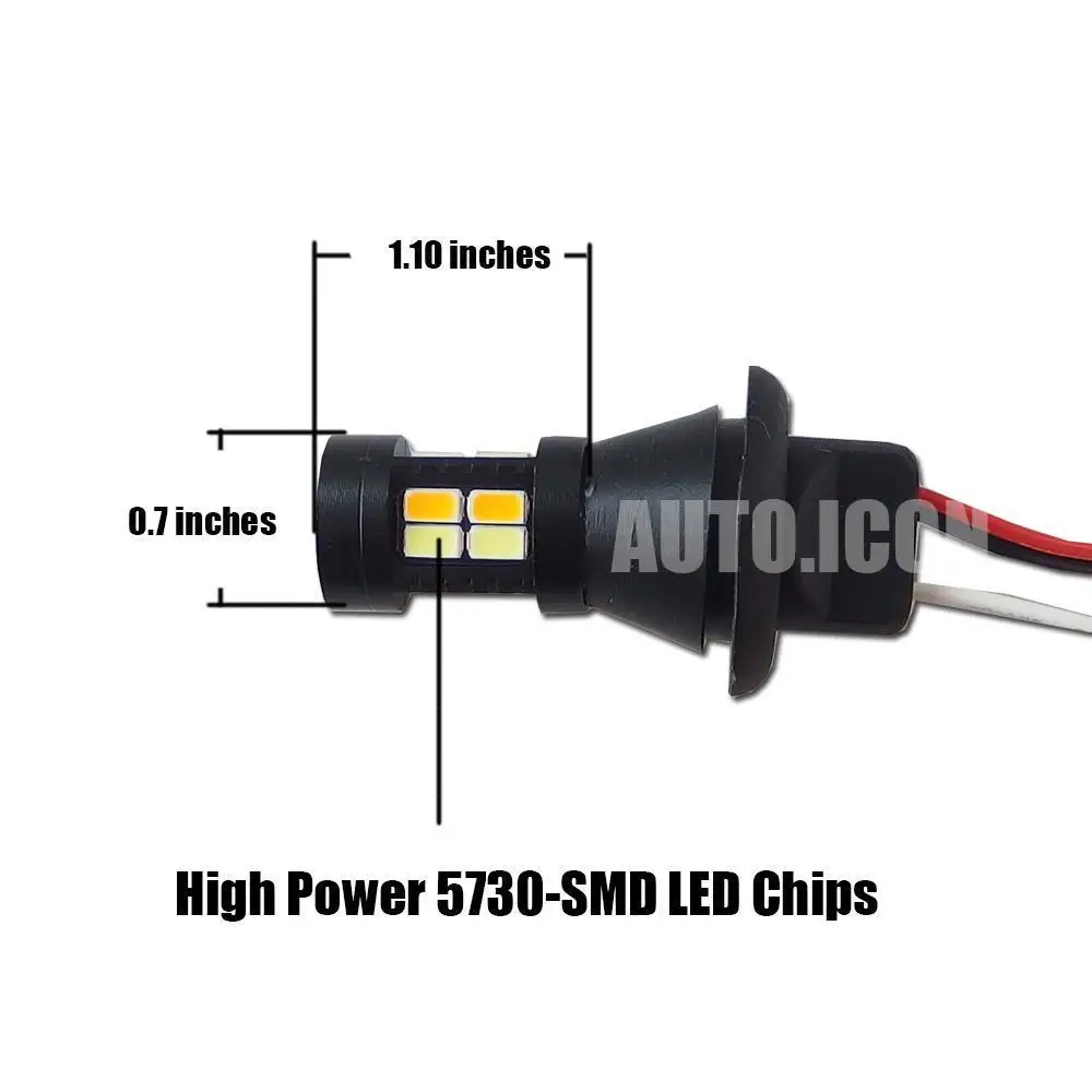 2 шт. 3156 двухцветные светодиодсветодиодный поворотники с функцией DRL|turn signal