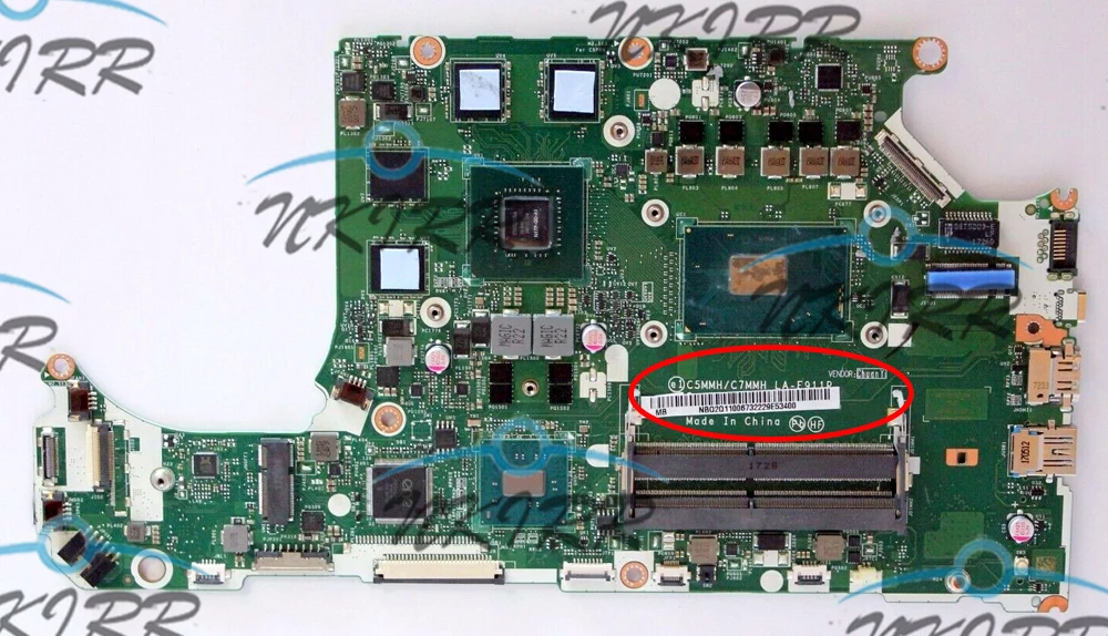 C5MMH/C7MMH LA E911P I5 7300HQ GTX 1050M 4G NBQ2Q11003 MBDUMMY075 материнская плата для Acer деталь нитро