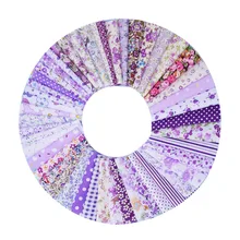 50 шт. фиолетовый Мульти Стиль 10 см x 10 см с принтом хлопковая Лоскутная ткань шитье стеганые ткани для рукоделия материал ручной работы