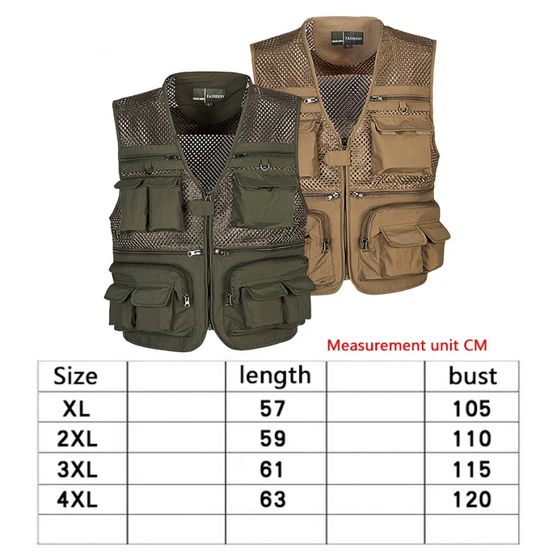 Buy Outdoor Fishing Vests Breathable Multi Pocket Mesh