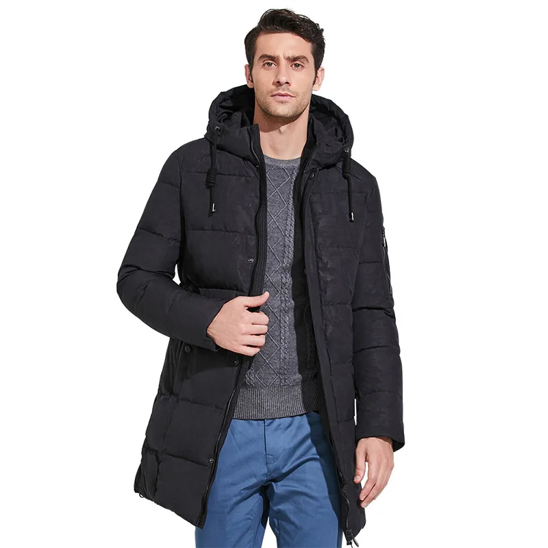 ICEbear 2017 New Winter Jacket Mens Printed Cotton Men Clothing Business Casual Men Parka Coats Thick Warm Hooded Coat 17MD933D