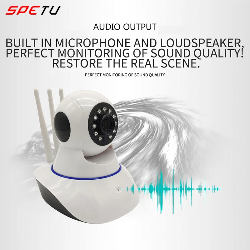 Spetu 1080P Full HD indoor Wireless Wi-fi Camera Sucurity CCTV Camera Wifi Network Surveillance Smart IRCUT Night Vision Onvif