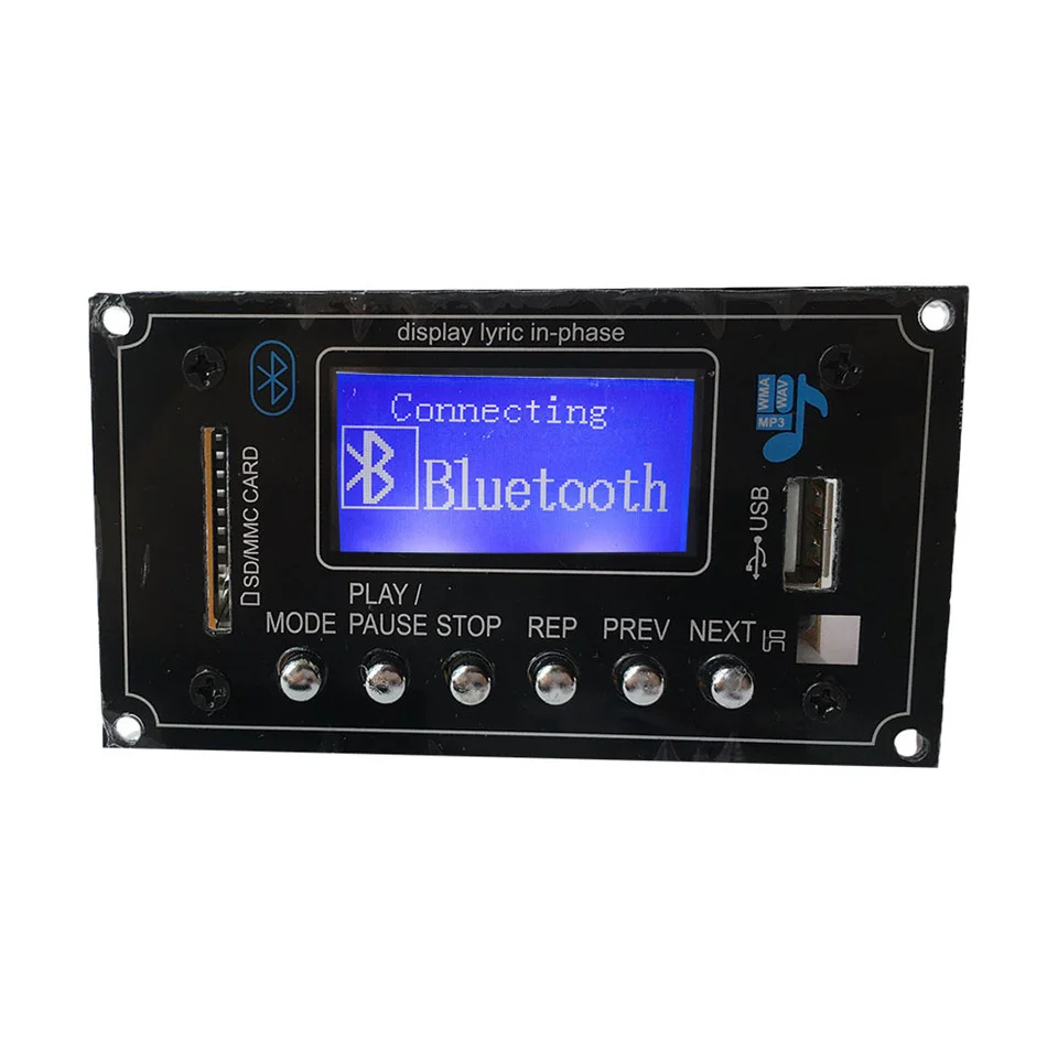 YKSO Bluetooth MP3 Decoding Board 12V Lyric Show Touch LCD Display MP3 Players Accessories with  SD Card Slot MP3 Decoder (2)