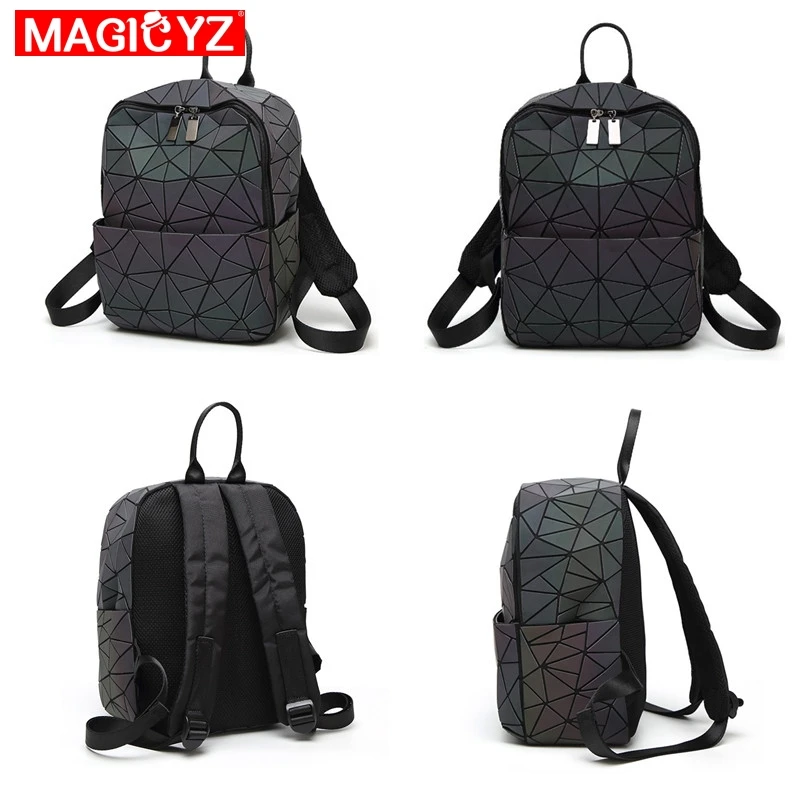 MAGICYZ geometri ctriangle сумки с голограммой светящийся женский рюкзак sac a dos женский рюкзак Mochilas голографический рюкзак