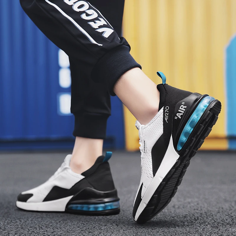 

2019 Men's Fashion Casual Air Cushion Sneakers Men Casual Breathable Comfortable Sneakers Unisex Lace Up Shoes Plus Size