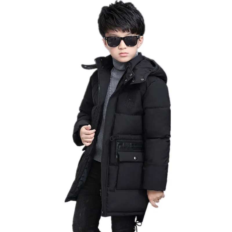 

2018 Big Boys Winter Jacket Baby Coat Children Outerwear Warm Teenager Clothes Kids Parkas Toddler Long Down Jackets Boy Coat