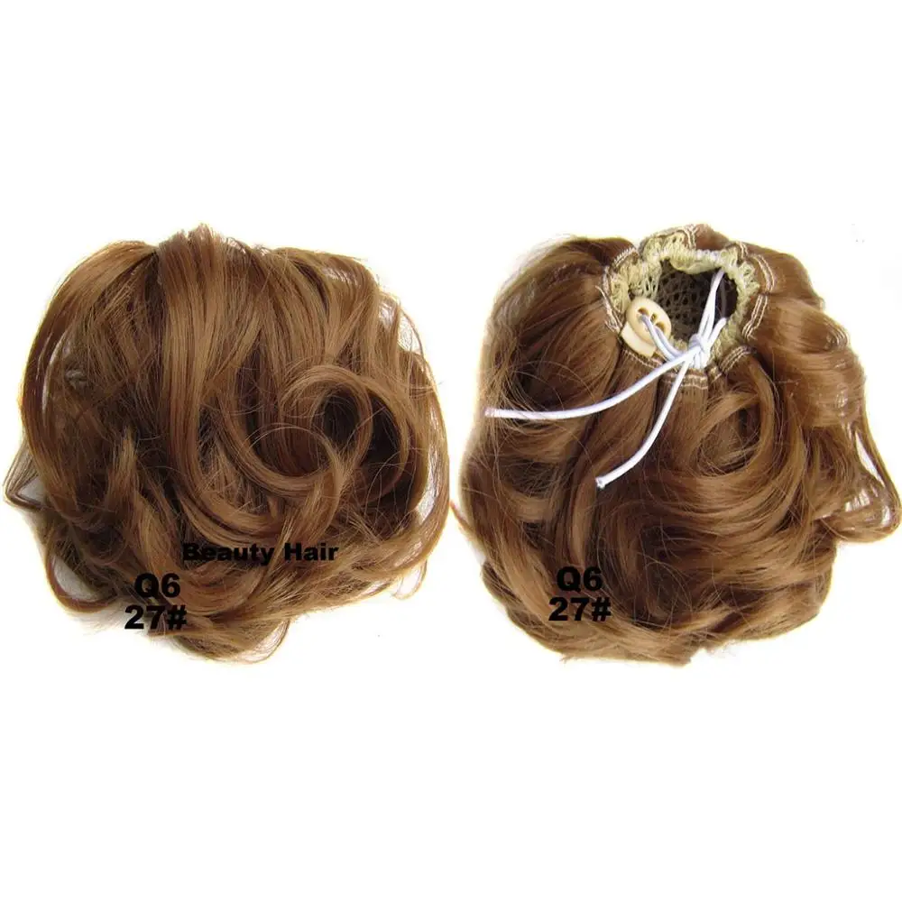 DELICE синтетические кудрявый шиньон женские эластичные волосы булочка шнурок клип в пончик булочки для волос 60 г/шт - Цвет: #27
