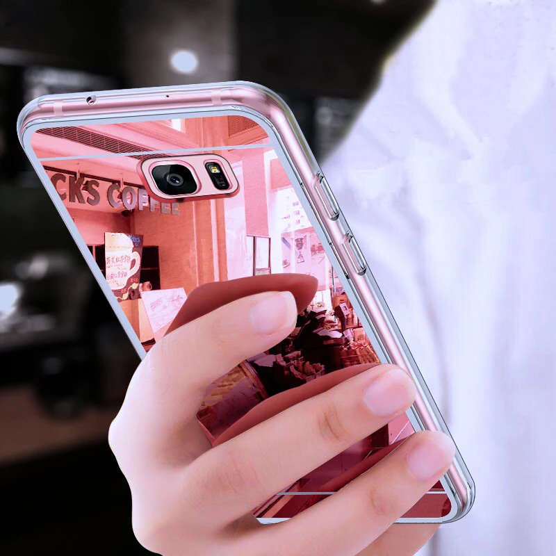 Зеркальный чехол A7 2018 A750 A750F для Samsung Galaxy A3 A5 2017 A6 A8 J2 Pro J4 J6 Plus s8 s9 Note 8 9 5 мягкий ТПУ |