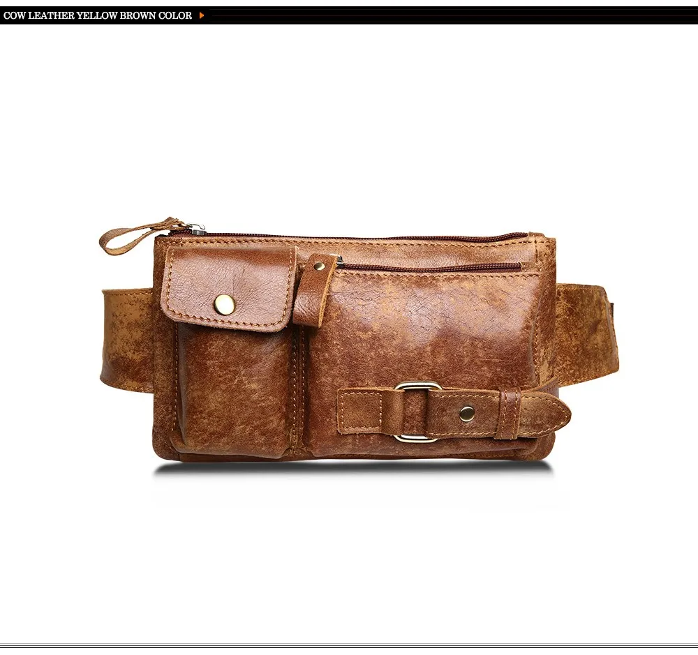Бренд натуральной кожи Для мужчин Талия пакеты нагрудная сумка для путешествий пояс в стиле унисекс сумка Для мужчин пояс для хранения