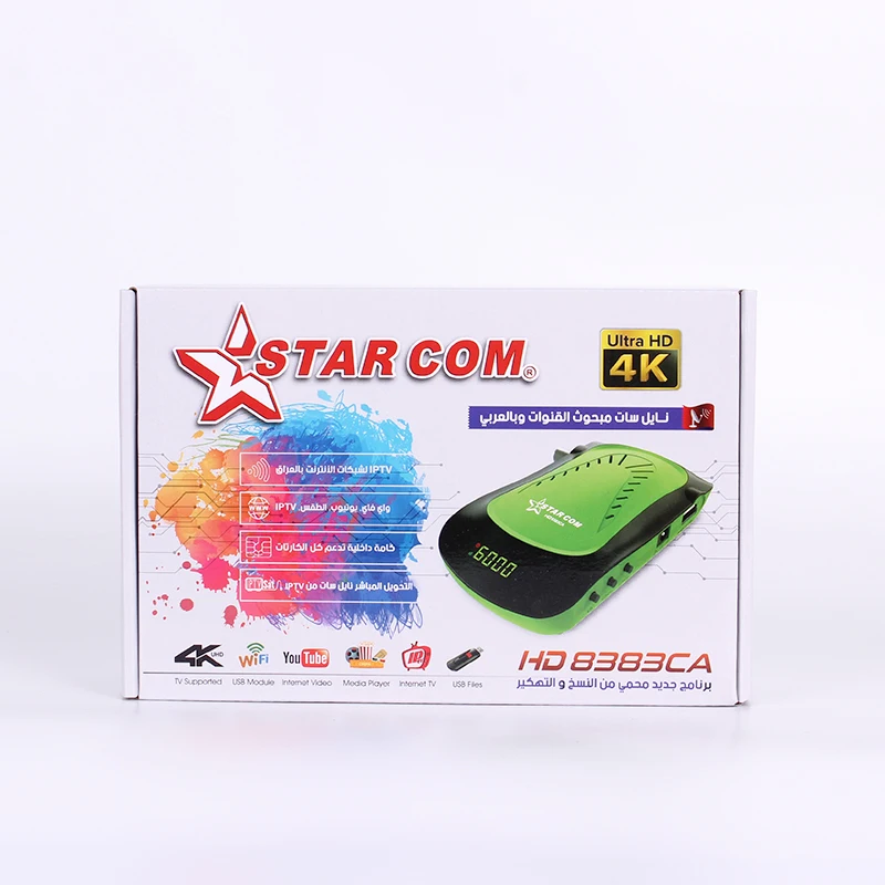 STARCOM 4K спутниковый ТВ приемник IPTV M3U FTA DVB S2 тюнер HD цифровой бокс арабский