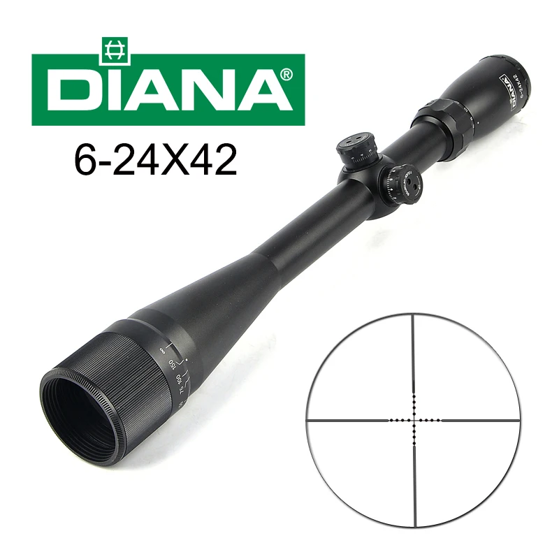 

DIANA 6-24x42 AO Tactical Riflescope Mil-Dot Reticle Optical Sight Rifle Scope Airsoft Sniper Rifle Hunting Scopes