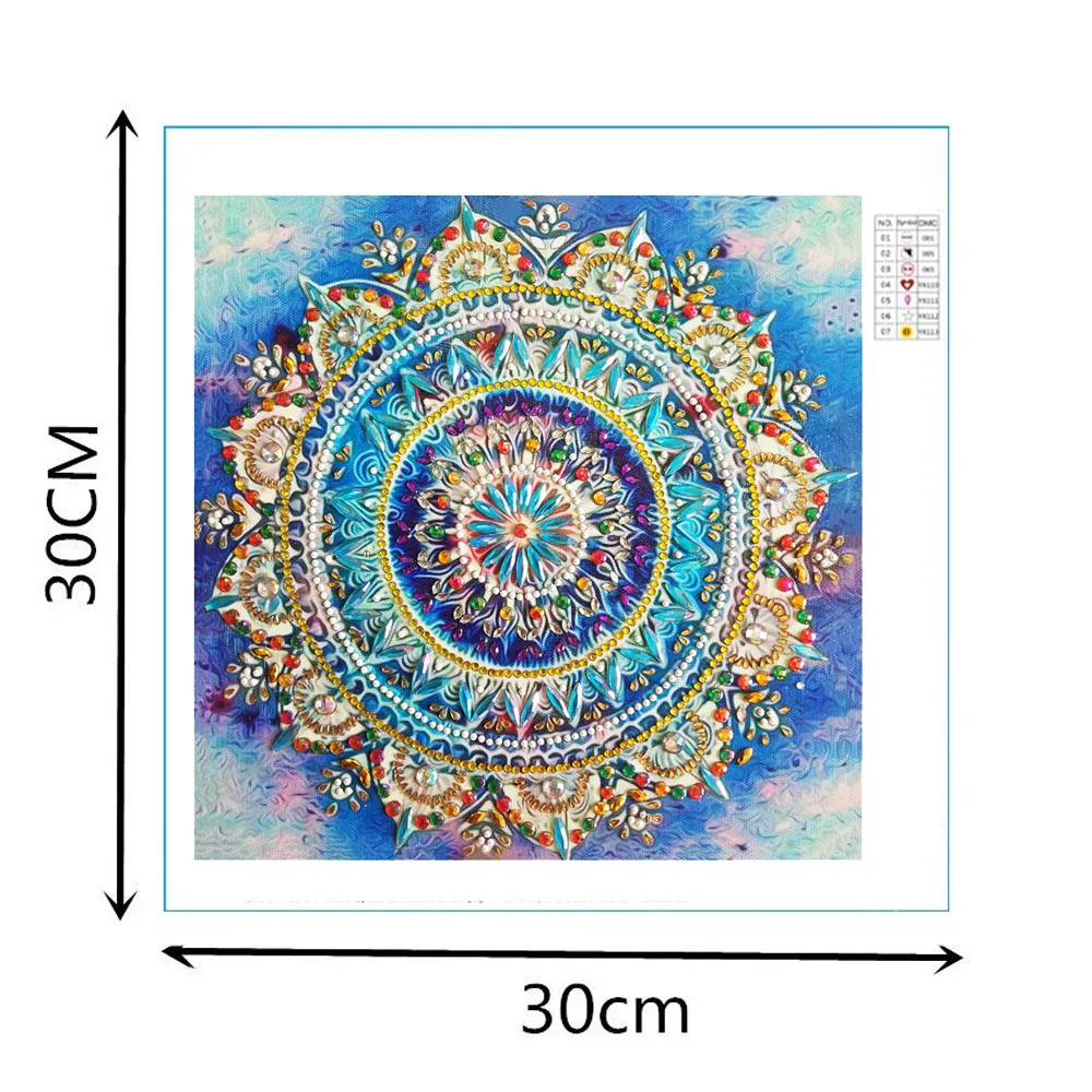 Mandala Diamond Mosaic 5D Diy Special Shaped Diamond Painting Partial Drill Cross Stitch Kits Diamond Embroidery