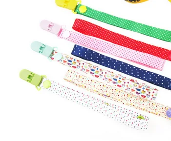 

DHL 500pcs Cartoon Fixed Button Baby Pacifier Clip Chain Ribbon Soother Holder Chain Anti-drop Buckle Strap