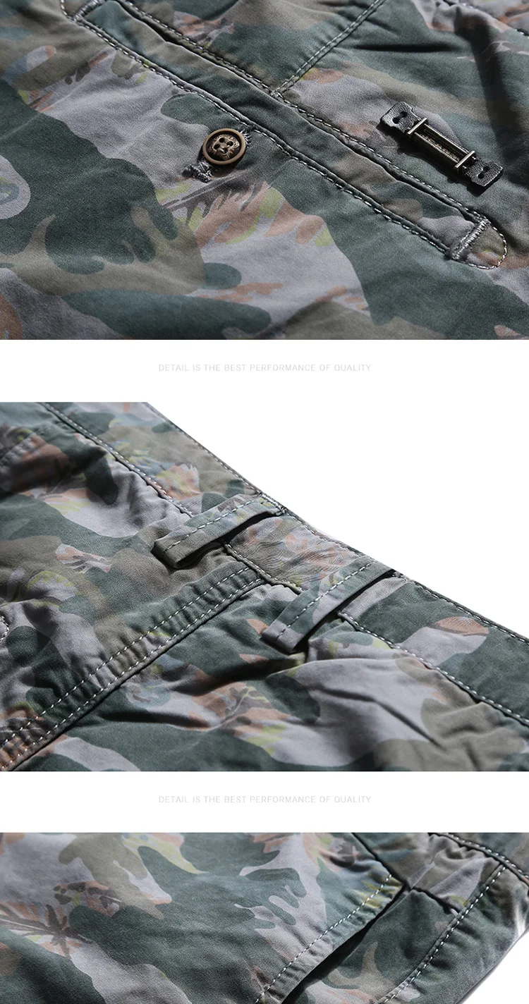 Шорты Для мужчин лето Для Мужчин Армия Шорты-карго 2017 Для мужчин Повседневное однотонные брюки новый бренд камуфляж одежда Военная Хлопок