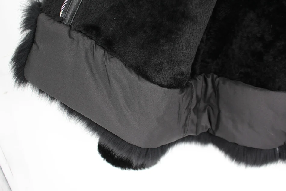 Женская Натуральная Овчина кожаная куртка пальто с натуральным лисьим мехом воротник и отделка размера плюс женская ветровка Женская куртка