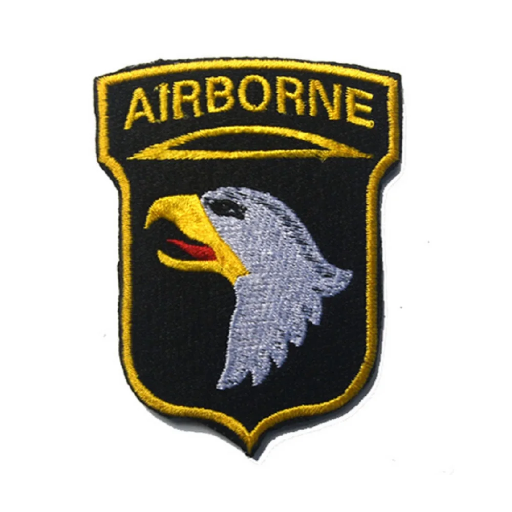 10 шт./лот 3D вышивка контуры и крючок США AIRBORNE 101 air assaw division AA повязки военный фанат
