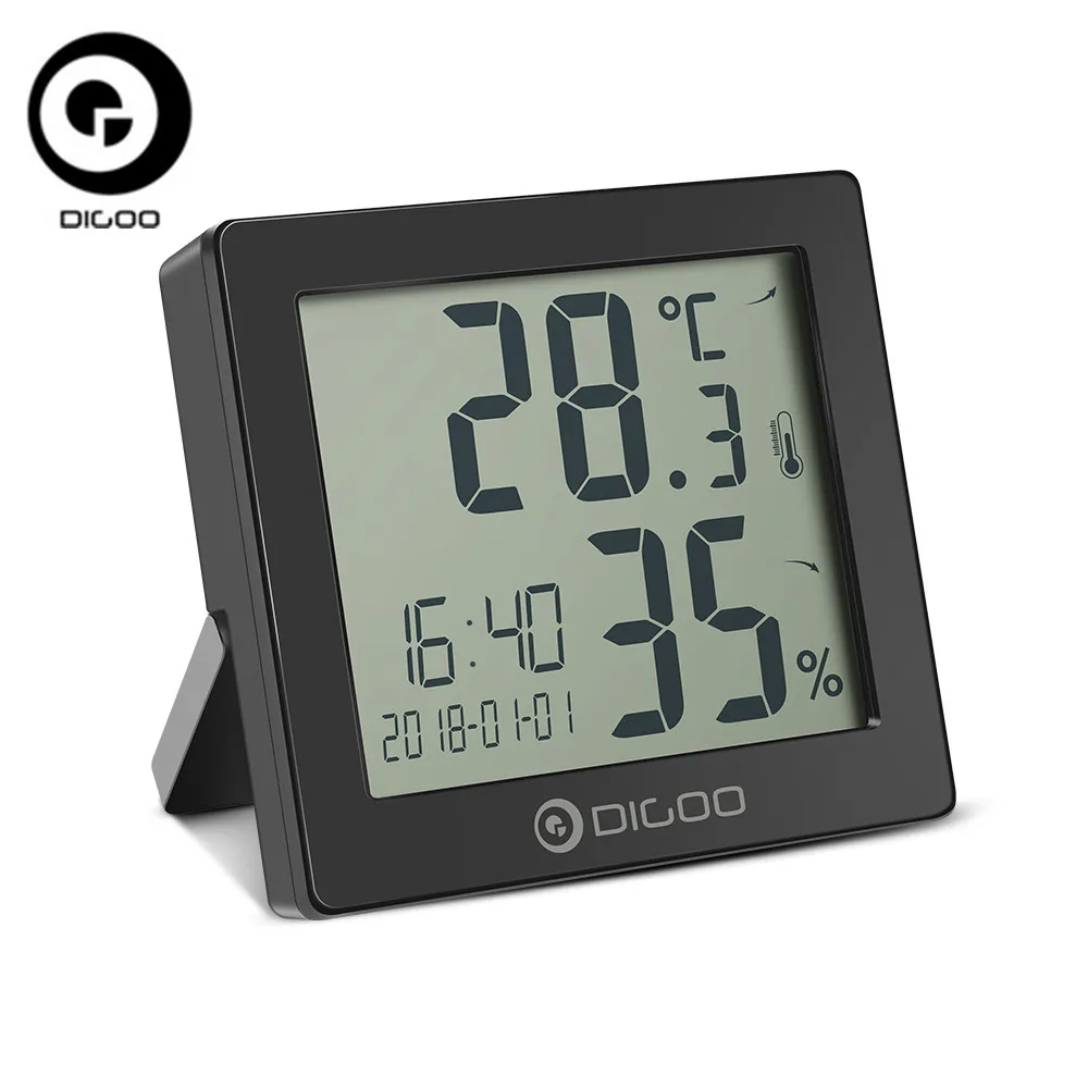 

DIGOO DG-C11 Hygrometer Clock Digital Thermometer Hourly Chime Calendar Daily Clock