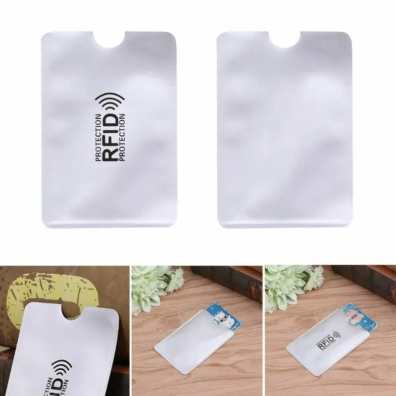 

Yanzeo RFID Shielded Sleeve Card Blocking 13.56mhz IC card Protection NFC security card prevent unauthorized scanning