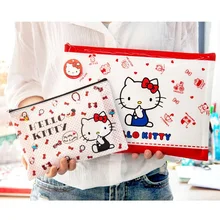 Корейские канцелярские принадлежности hello kitty А4 сумка для файлов прозрачная бумажная сумка на молнии папка для карандашей А5 офисные школьные принадлежности B59