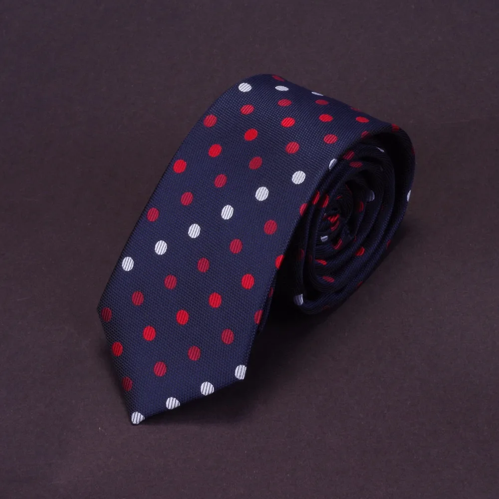 Ricnais Quality Slim Tie Mens 6cm Necktie business Red Green wedding tie gift gravata JACQUARD WOVEN Skinny Ties For Men