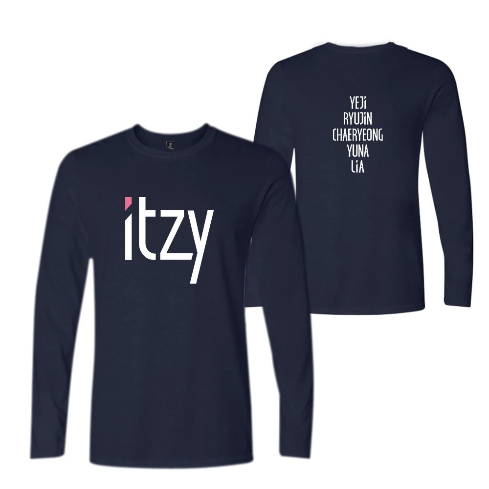 Kpop Mixnine Itzy ユウナ龍神 Chaeryeong Lia Yeji 韓国スタイル Tシャツ Tシャツヒップホップ Tシャツプリントトップ長袖トップス Tシャツ T Shirts Aliexpress