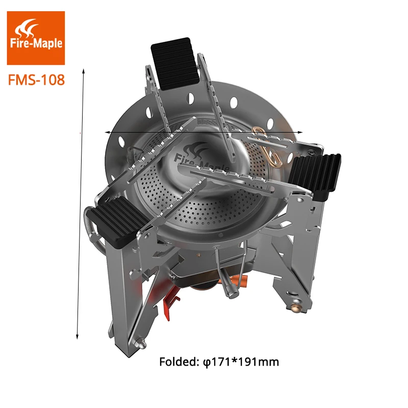 Fire Maple Upgraded Super Power Portable Camping Outdoors One-Piece Gas Stove Stainless Steel Cooking Stove FMS-108