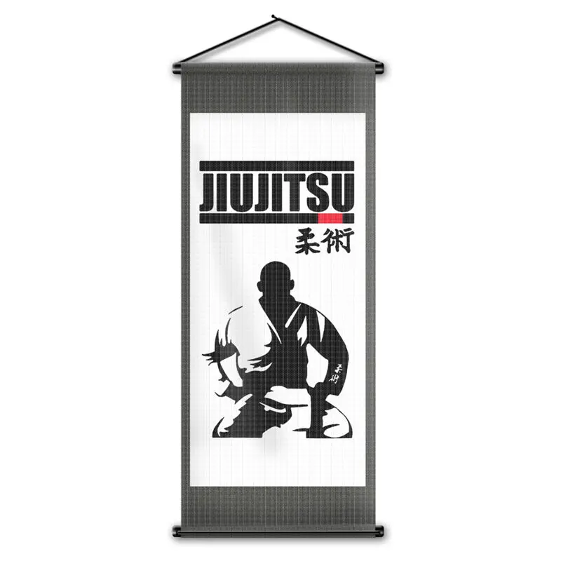 Бразильский Jiu-Jitsu Подвесной Настенный флаг Jiu Jitsu BJJ баннер свиток нейлон полиэстер внутренний наружный Декор Подарочный флаг 45x110 см - Цвет: Brazilian JiuJitsu